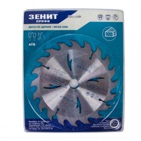 Диск пильний Зенит Профи по дереву 185x20/16, ATB 20