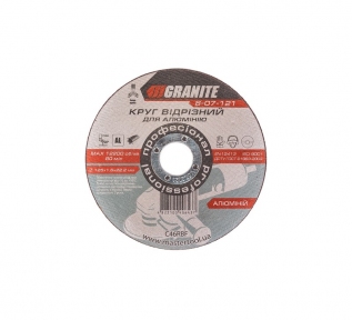 Диск абразивный отрезной для алюминия 125*1,6*22,2 мм GRANITE