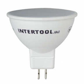 Светодиодная лампа LED 5Вт, GU5.3, 5Вт, 220В, INTERTOOL LL-0202