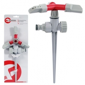 Дождеватель круговой с вращающейся головкой на костыле. PP, ABS, Zinc alloy INTERTOOL GE-0055