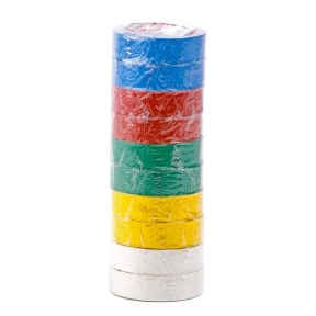 Лента изоляционная 0,15 мм x 17 мм x 10 м цветная INTERTOOL IT-0014