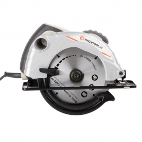 Пила дисковая 1300 Вт, 5000 об/мин, угол наклона 0-45° глубина распила 41/57 мм, диск 185*20 мм INTERTOOL DT-0613