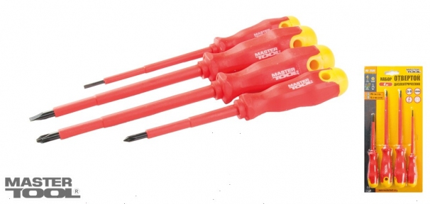 Набор отверток диэлектрических 4 шт Mastertool (40-1500)