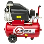 Компрессор 24 л, 1.5 кВт, 220 В, 8 атм, 206 л/мин INTERTOOL PT-0010