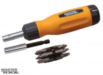 Отвертка+12 насадок Mastertool (40-0518)